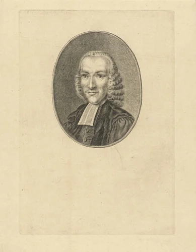Portret van Nicolaus Hoogvliet by Pieter de Mare, print, 1781-1783