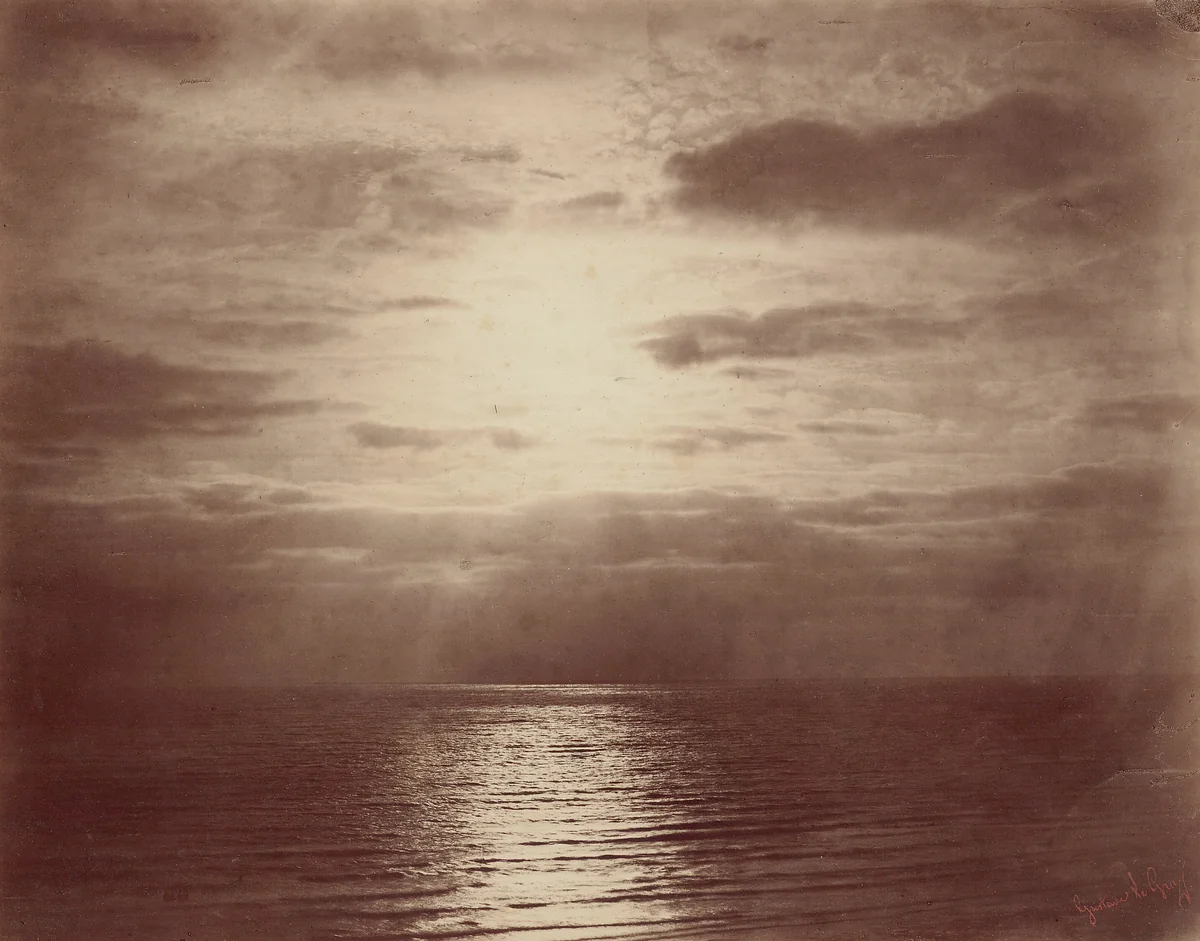 Solar Effect in the Clouds-Ocean by Gustave Le Gray, photograph, 1856-1857