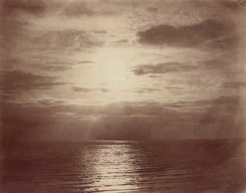Solar Effect in the Clouds-Ocean by Gustave Le Gray, photograph, 1856-1857