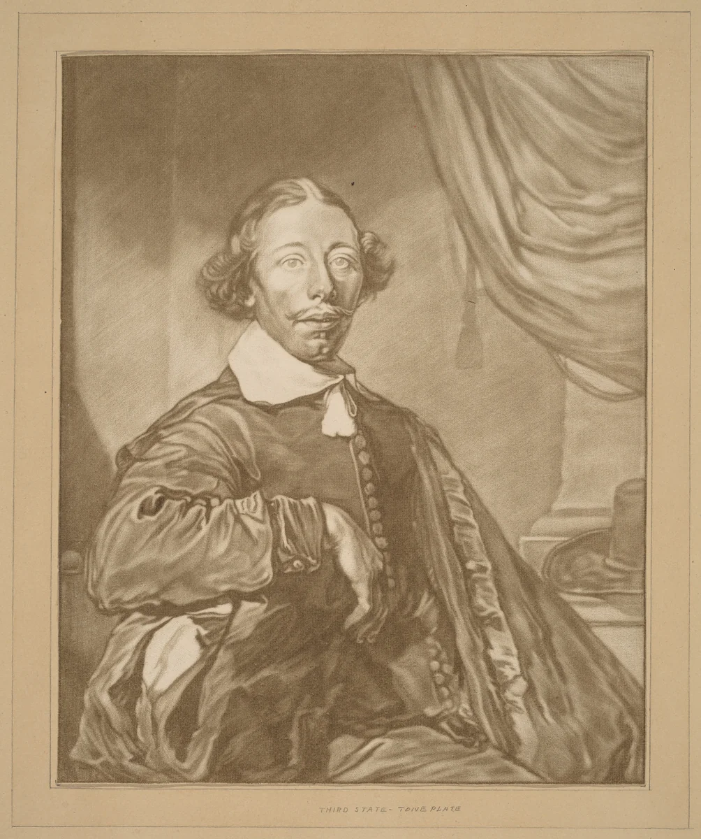 Portrait of a Seated Man by Cornelis Ploos van Amstel, print, 1771