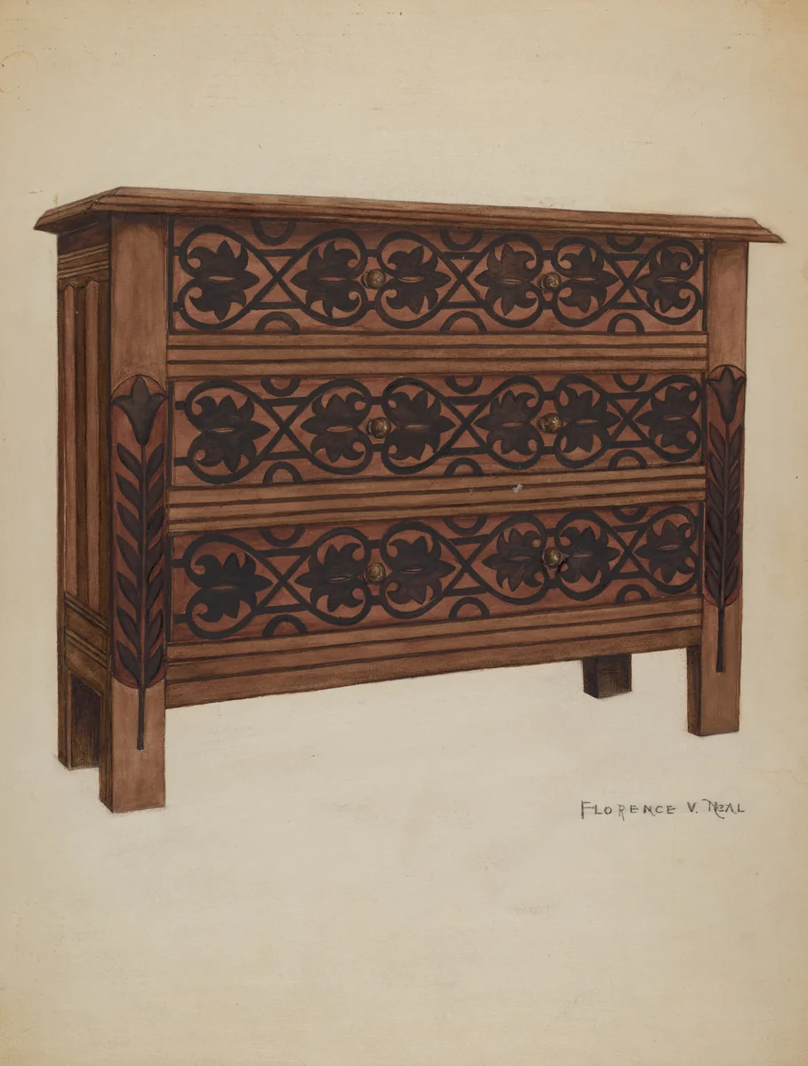 Chest of Drawers by Florence Neal, index of american design, 1936