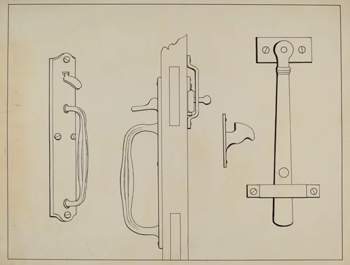 Attic Door Latch by James M. Lawson, index of american design, 1936