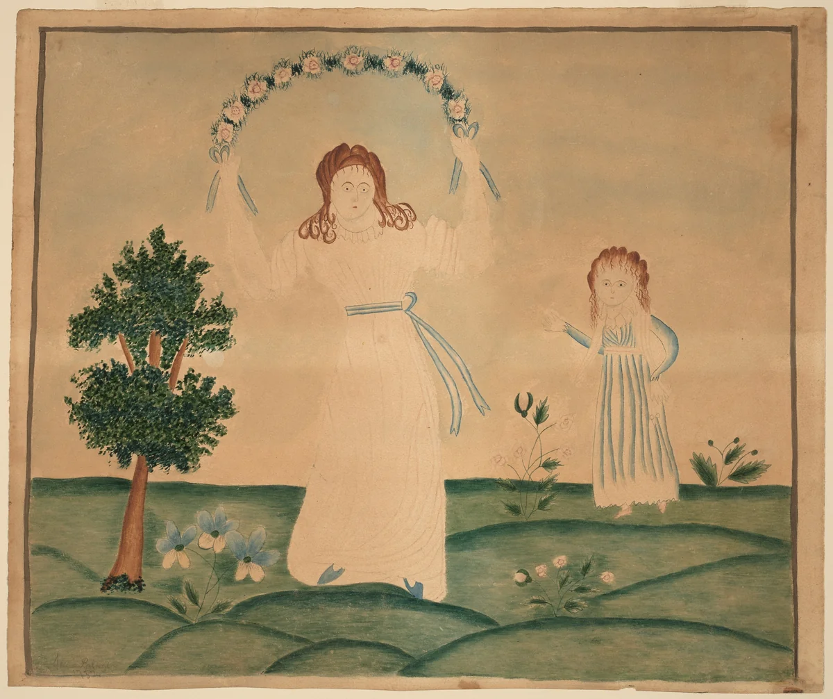 Dancing Children by Jane Palmer, drawing, 1782