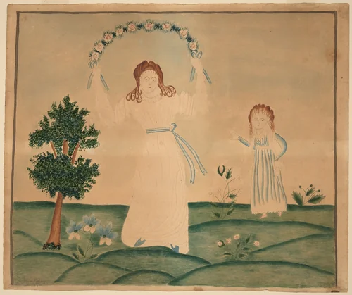 Dancing Children by Jane Palmer, drawing, 1782