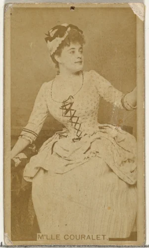 M'lle Couralet, from the Actors and Actresses series (N145-8) issued by Duke Sons & Co. to promote Duke Cigarettes by W. Duke, Sons & Co., photograph, 1890-1895