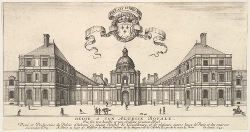 The Palais d'Orléans, from "Various views of remarkable places in Italy and France" (Diverses vues d'endroits remarquables d'Italie et de France) by Stefano della Bella, print, 1649-1651