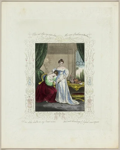 Pine Not Thus My Sister Dear (valentine) by Unknown Artist, other, 1835-1845