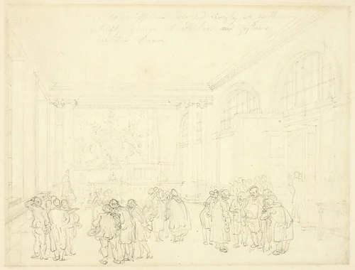 Study for Excise Office, Broad Street, from Microcosm of London by Augustus Charles Pugin
Thomas Rowlandson, drawing, 1807-1810
