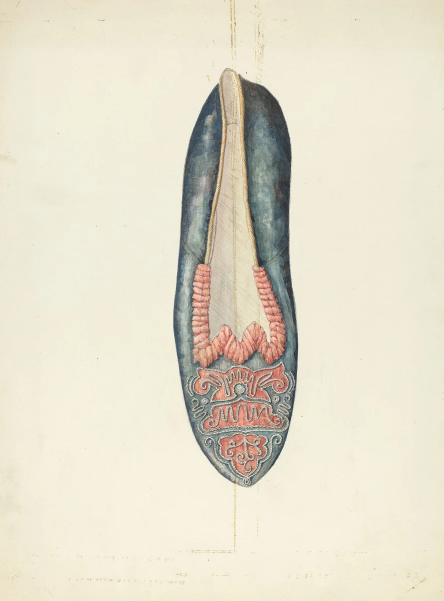 Evening Slipper by William Kieckhofel, index of american design, 1935-1942