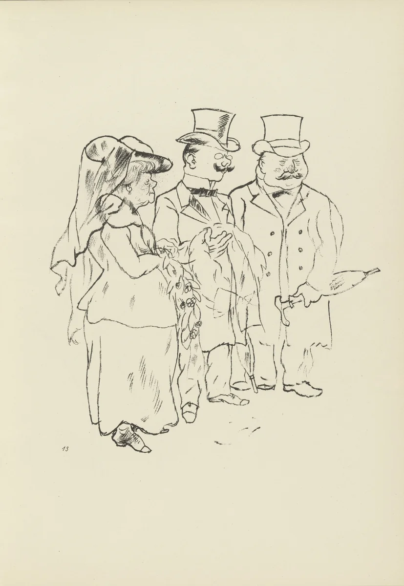 Hinterbliebene (plate, folio 17) from Ecce Homo by George Grosz, illustrated book, 1922