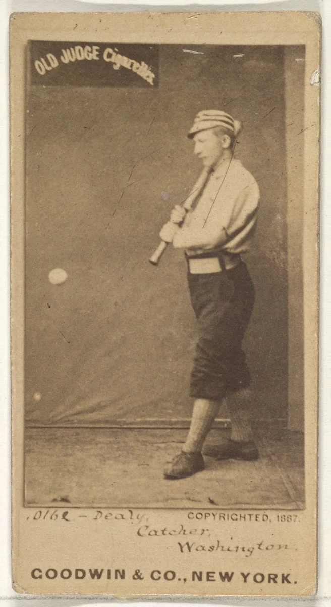 Patrick "Pat" E. Dealy, Catcher, Washington Nationals, from the Old Judge series (N172) for Old Judge Cigarettes by Goodwin & Company, photograph, 1887