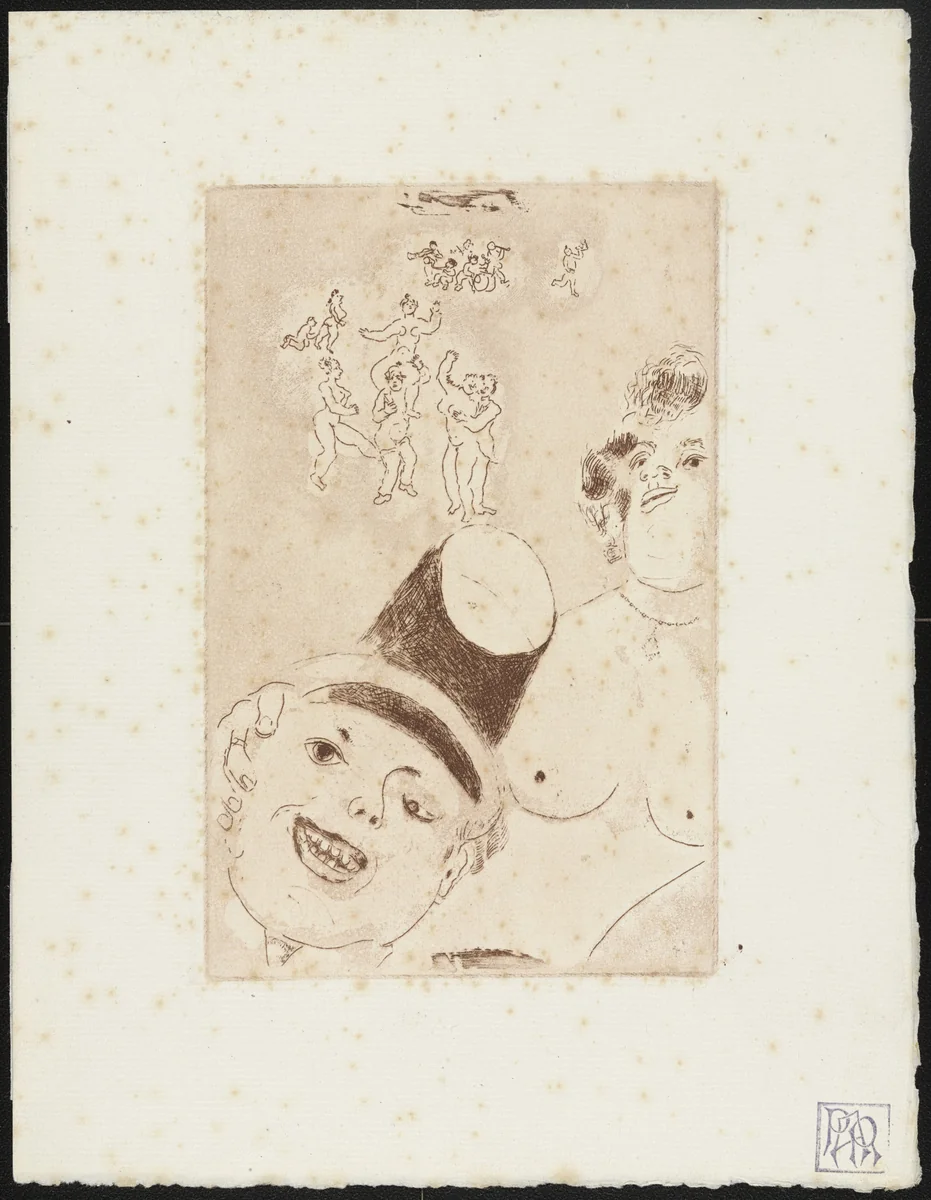 Lust II (La Luxure II) from The Seven Deadly Sins (Les Sept péchés capitaux) by Marc Chagall, print, 1925