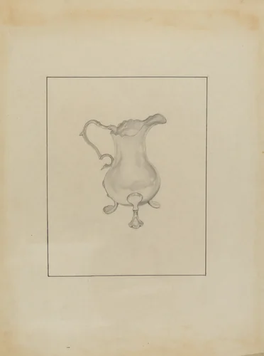 Silver Cream Pitcher by Isidore Steinberg, index of american design, 1935-1942