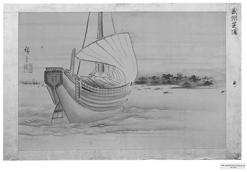 Shibaura Bay of Musashi Province by Utagawa Hiroshige (歌川広重), painting, 1797-1858