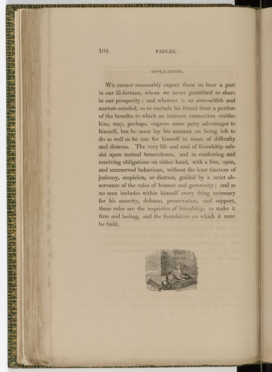 Tailpiece (page 104) from The Fables of Aesop by Thomas Bewick, illustrated book, 1818