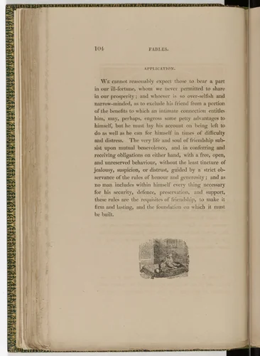 Tailpiece (page 104) from The Fables of Aesop by Thomas Bewick, illustrated book, 1818