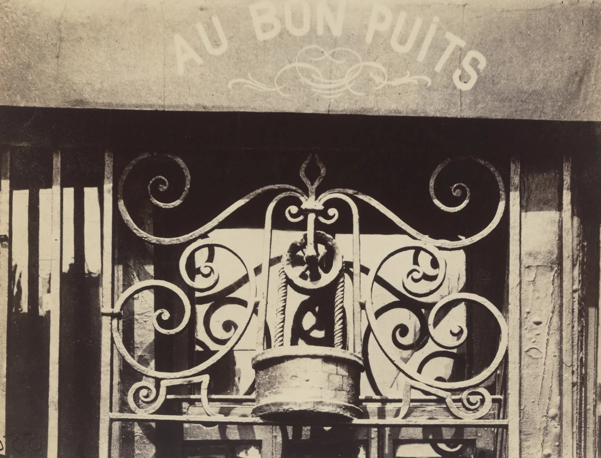 Au Bon Puits, Rue Michel-le-Comte, 36 (enseigne) by Eugène Atget, photograph, 1901