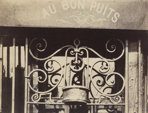 Au Bon Puits, Rue Michel-le-Comte, 36 (enseigne) by Eugène Atget, photograph, 1901