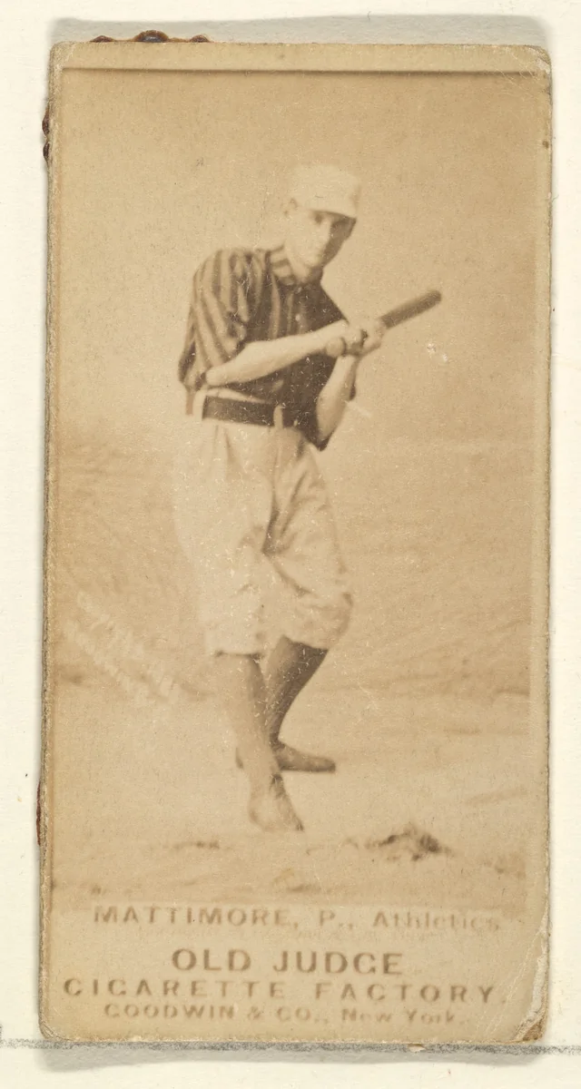 Mattimore, Pitcher, Philadelphia Athletics, from the Old Judge series (N172) for Old Judge Cigarettes by Goodwin & Company, photograph, 1888