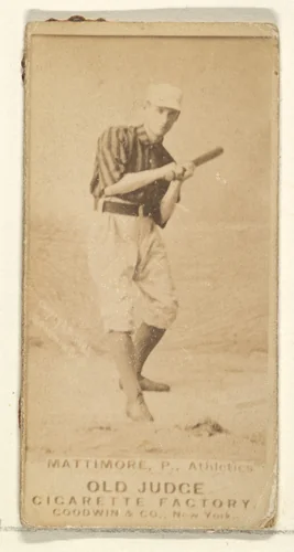 Mattimore, Pitcher, Philadelphia Athletics, from the Old Judge series (N172) for Old Judge Cigarettes by Goodwin & Company, photograph, 1888