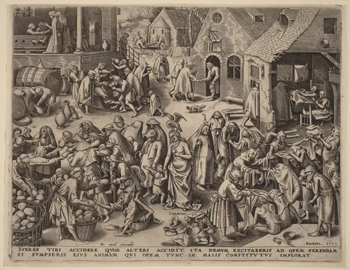 Charity by Philip Galle, print, 1559