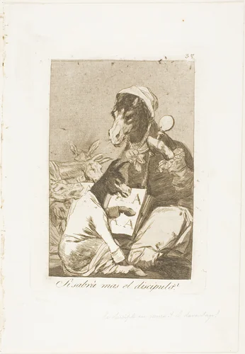 Might not the Pupil Know More?, plate 37 from Los Caprichos by Francisco José de Goya, print, 1797-1799