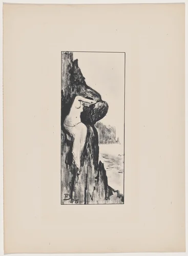 Andromède abandonnée (Andromeda Forsaken) by Maurice Dumont, print, 1895