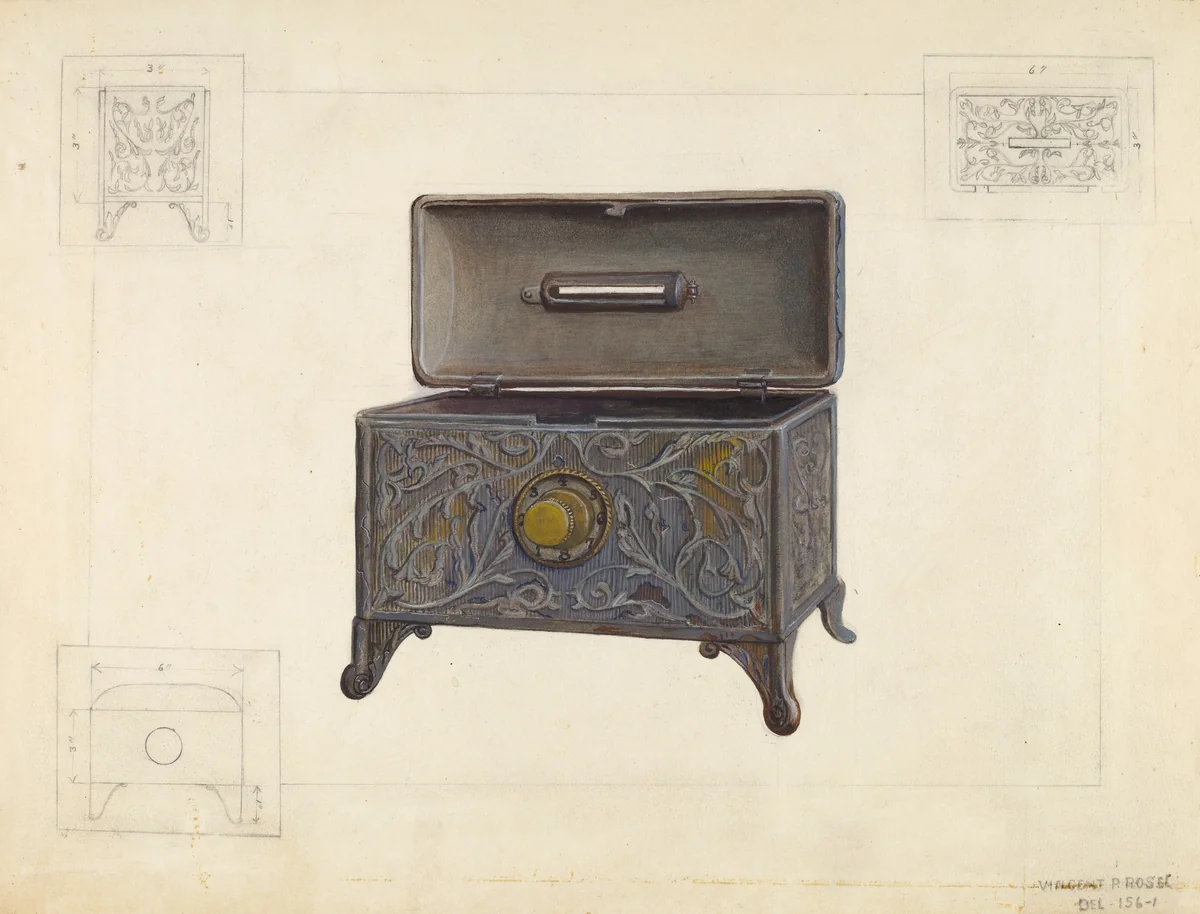 Iron Bank by Vincent P. Rosel, index of american design, 1936