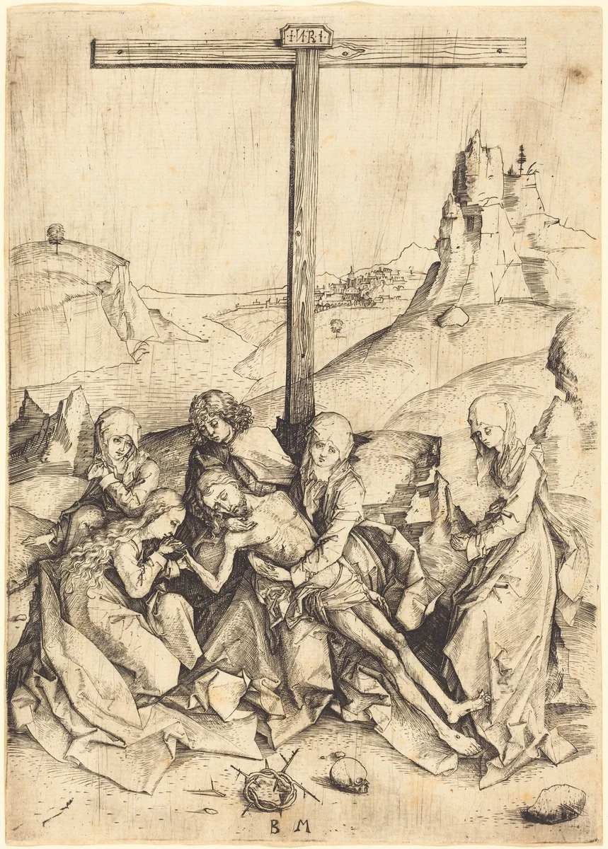 The Lamentation by Master BM, print, 1480-1490