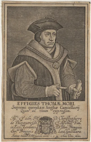 Sir Thomas More, Lord Chacellor by Jean Waldor, print, 1621