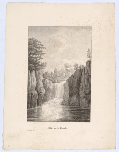 Chûte de la Passaïc by Charlotte Bonaparte, print, 1824