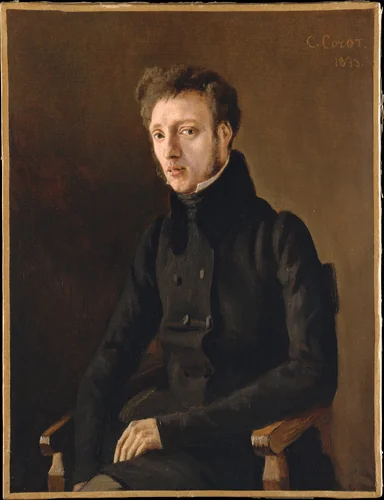Toussaint Lemaistre (1807/8–1888) by Camille Corot, painting, 1833