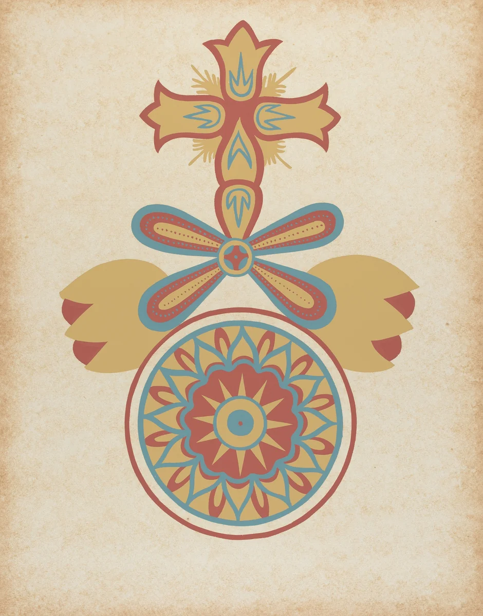 Santa Barbara Mission Doorway Design from the portfolio "Decorative Art of Spanish California" by American 20th Century, index of american design, 1935-1942