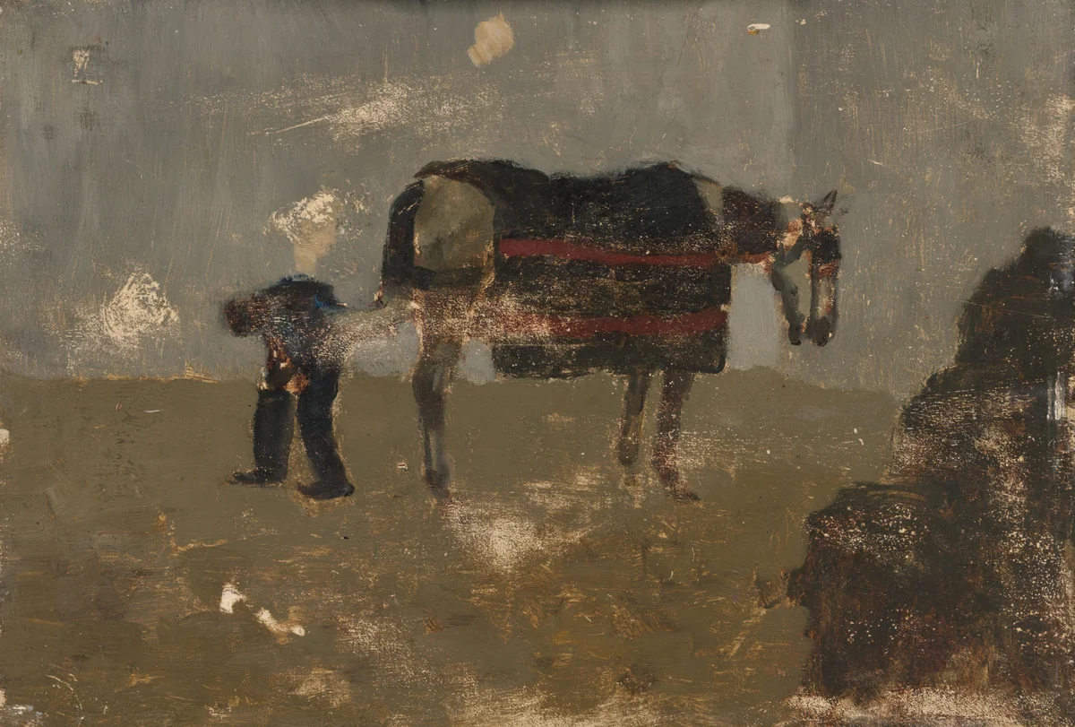 Blacksmith with Gray by George Hendrik Breitner, painting, 1880-1923