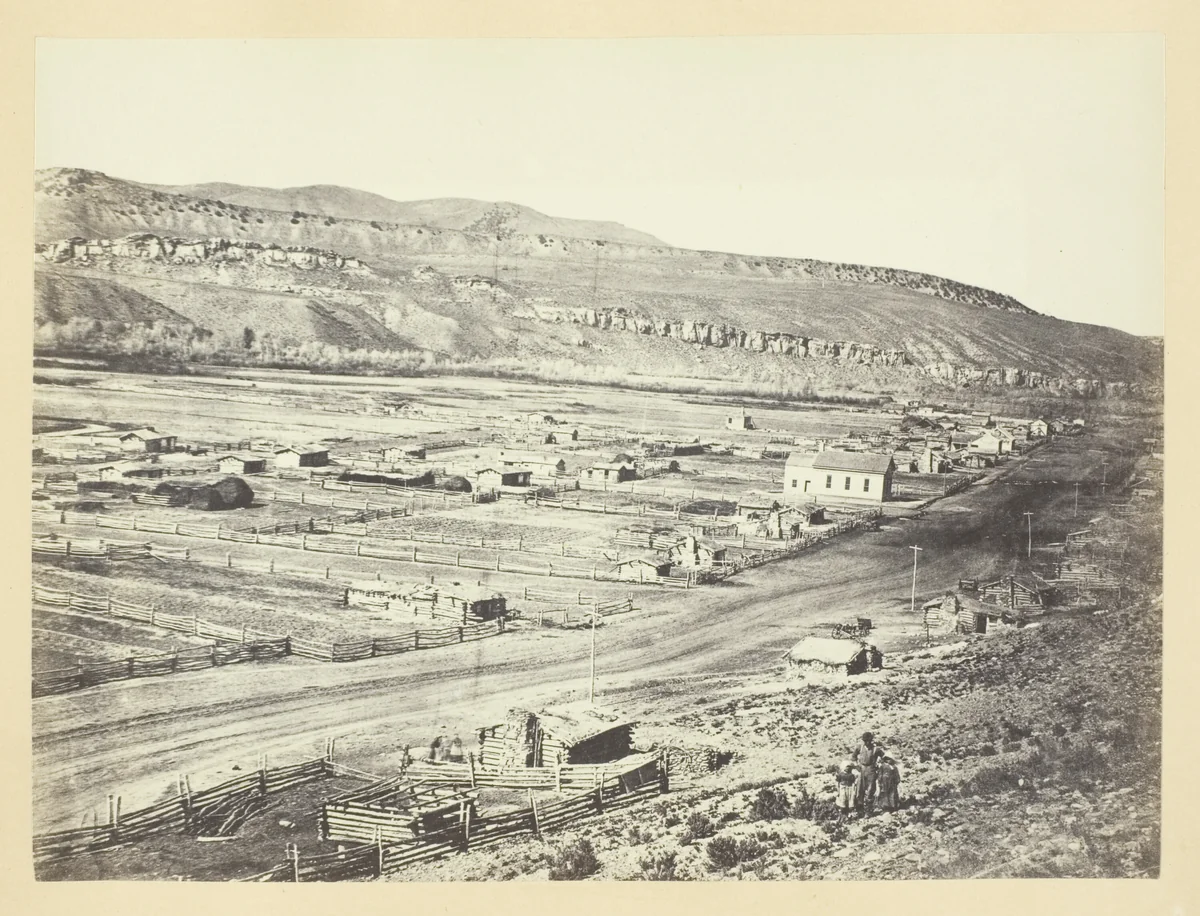 Coalville, Weber Valley, Utah by Andrew J. Russell, photograph, 1868-1869