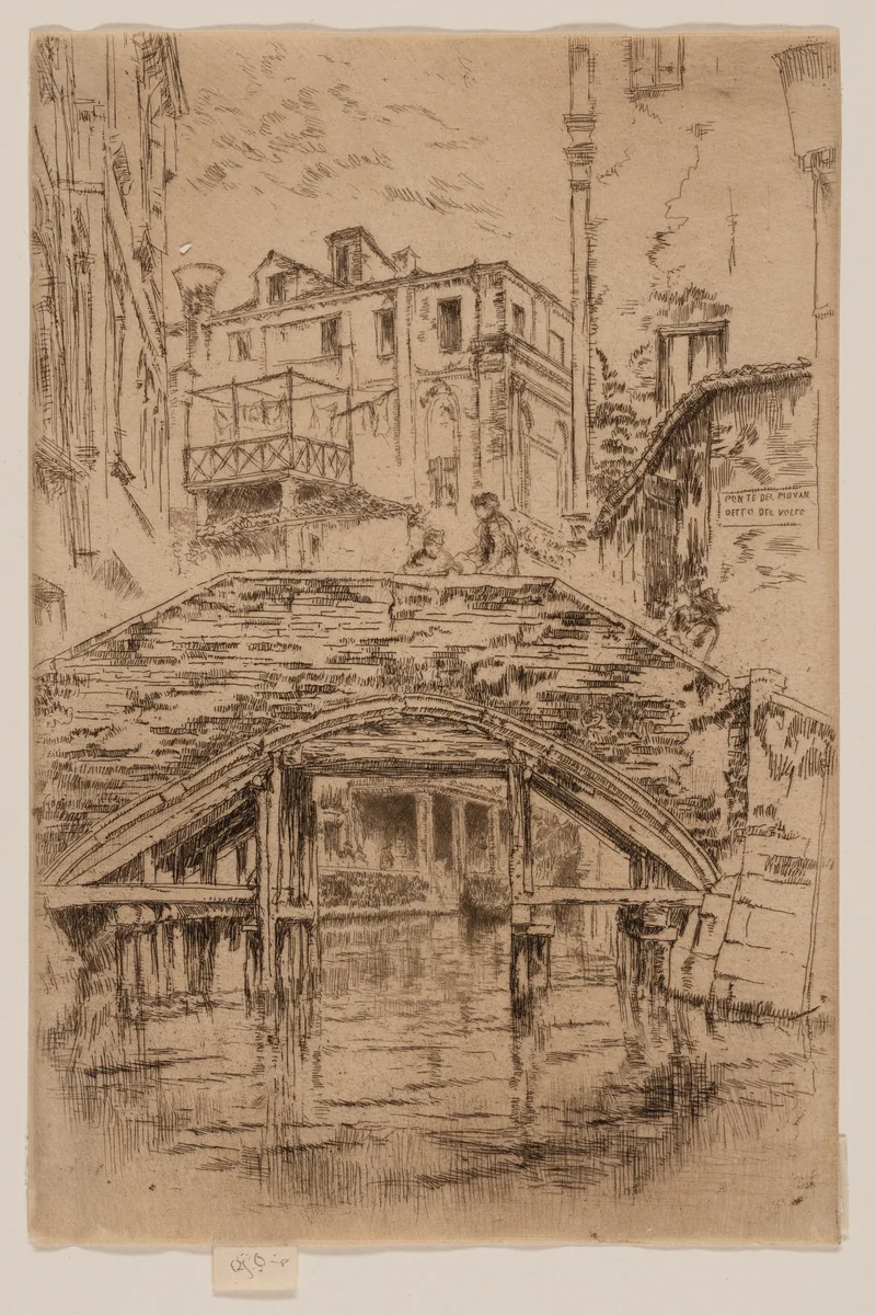 Ponte del Piovan by James McNeill Whistler, print, 1879-1880