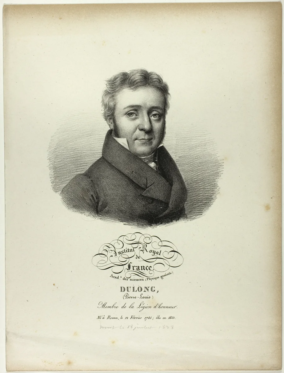 Portrait of Pierre-Louis Dulong by Jules Boilly, print, 1820-1830
