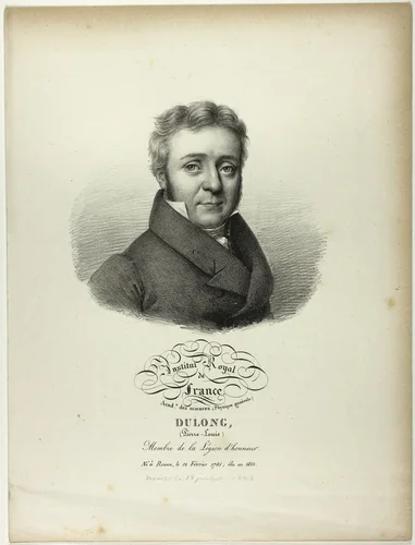 Portrait of Pierre-Louis Dulong by Jules Boilly, print, 1820-1830