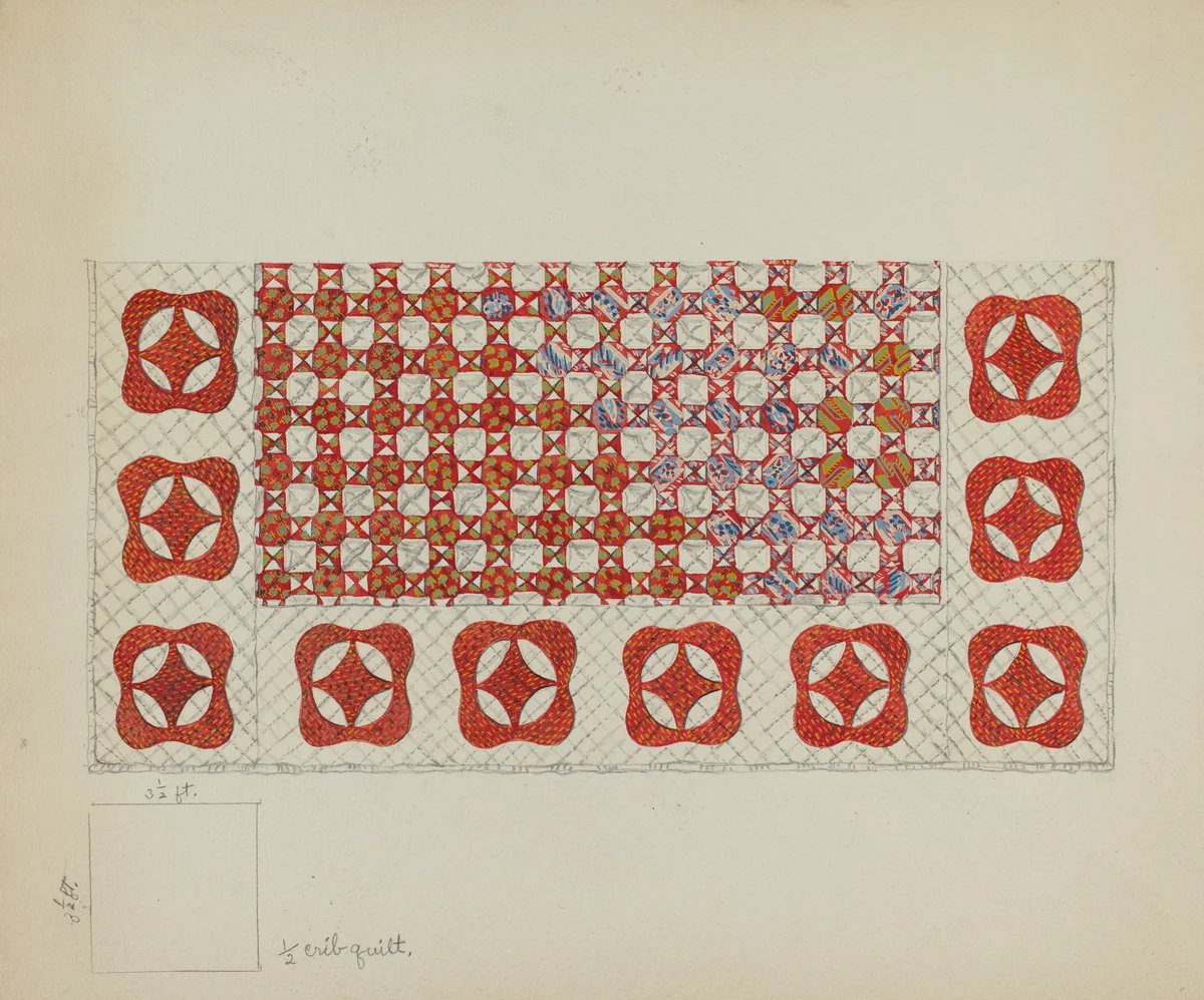 Bedspread by Irene Schaefer, index of american design, 1936