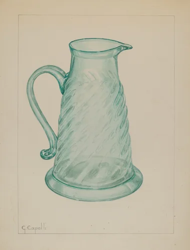 Molasses Jug by Giacinto Capelli, index of american design, 1937