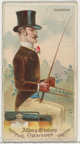 Coaching, from World's Dudes series (N31) for Allen & Ginter Cigarettes by Allen & Ginter, print, 1888