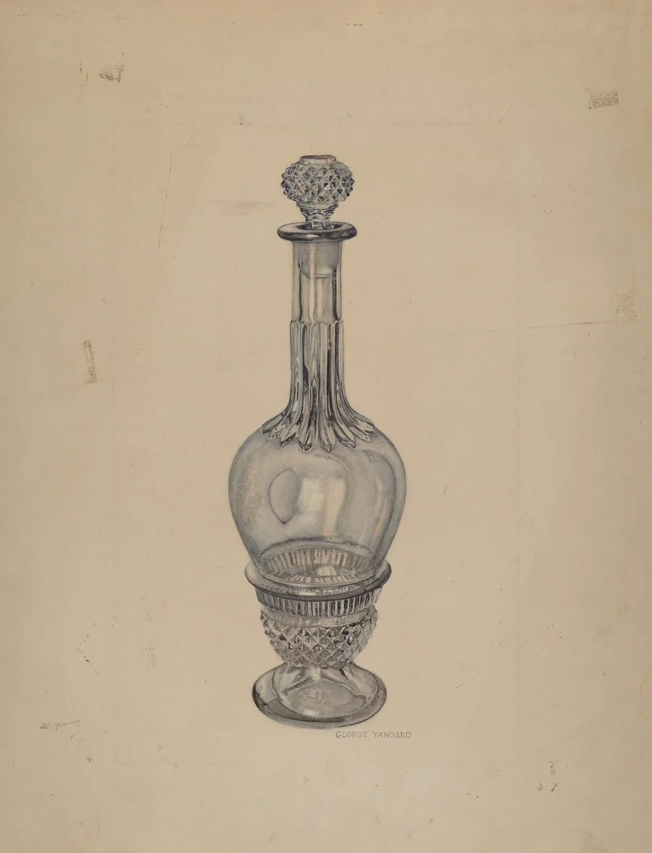 Decanter by George Yanosko, index of american design, 1940