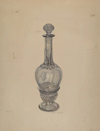Decanter by George Yanosko, index of american design, 1940