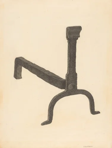 Andiron (one of pair) by Salvatore Borrazzo, index of american design, 1938