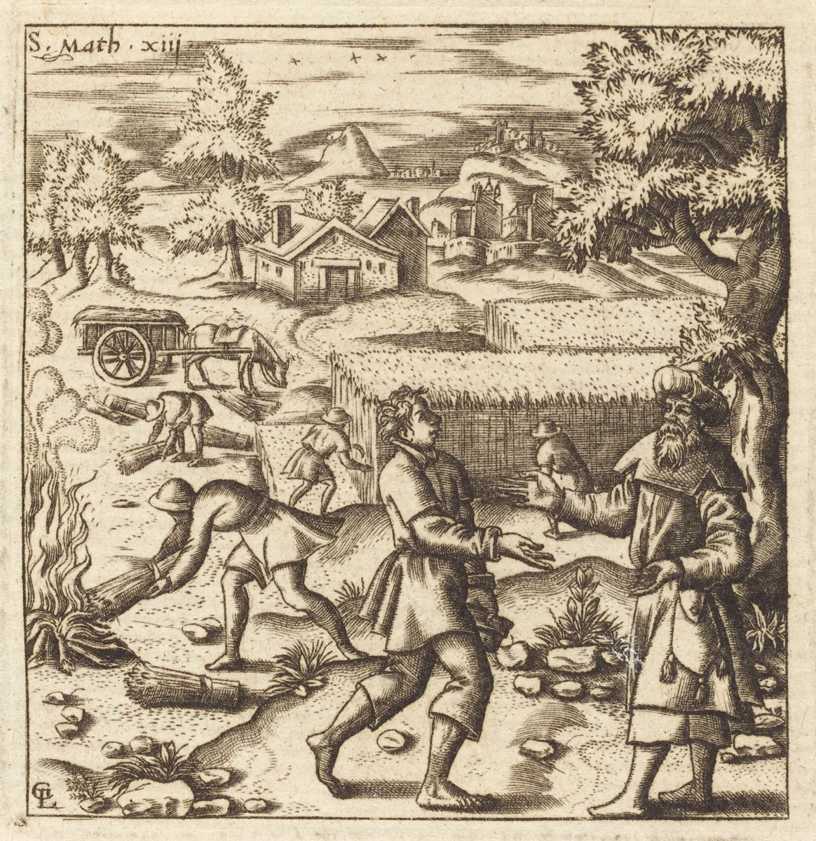Parable of Weeds in the Wheat by Léonard Gaultier, print, 1576-1580