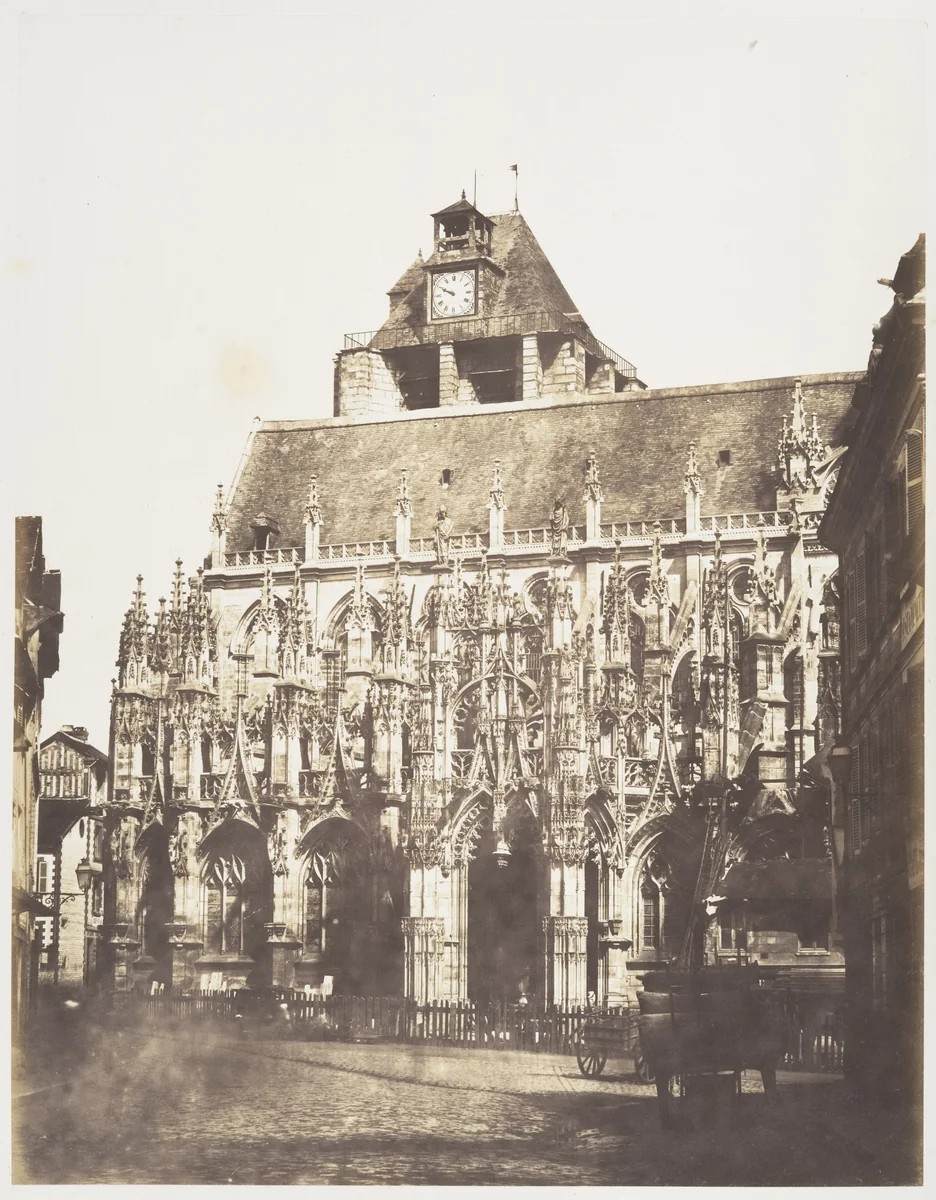 Cathédrale de Louviers, vue générale by Edmond Bacot, photograph, 1852-1854