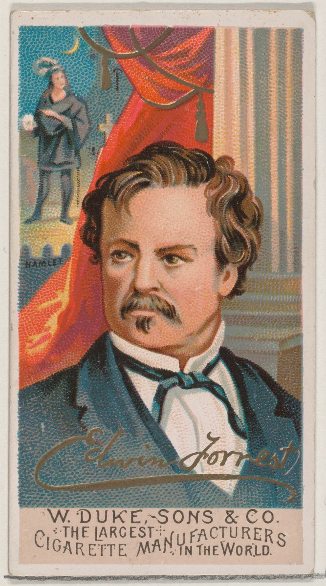 Edwin Forrest, from the series Great Americans (N76) for Duke brand cigarettes by W. Duke, Sons & Co., print, 1888