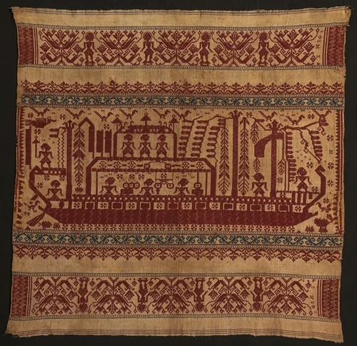 Ceremonial Cloth (tampan) by Paminggir people, textile, 1825-1875