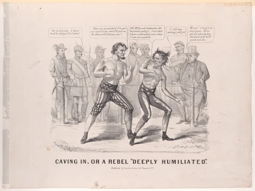 Caving In, or a Rebel "Deeply Humiliated" by Benjamin Henry Day Jr., print, 1864-1865