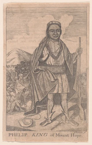 Philip King of Mount Hope by Paul Revere Jr., print, 1772